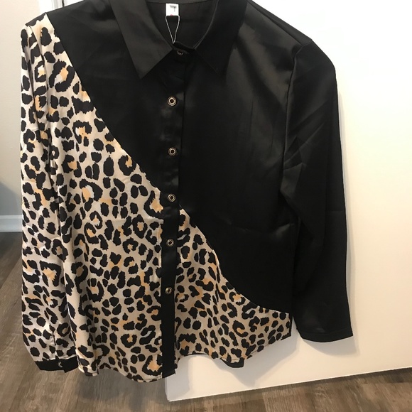 Black leopard blouse - Picture 4 of 4